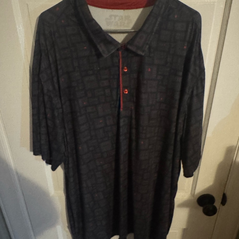 RSVLTS Star Wars Patterned Polo - Black and Red